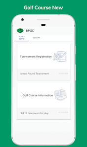 BPGC Golf App golf course home