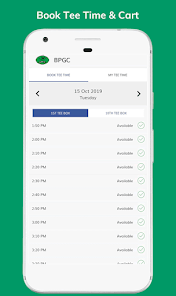 BPGC Golf App tee time booking