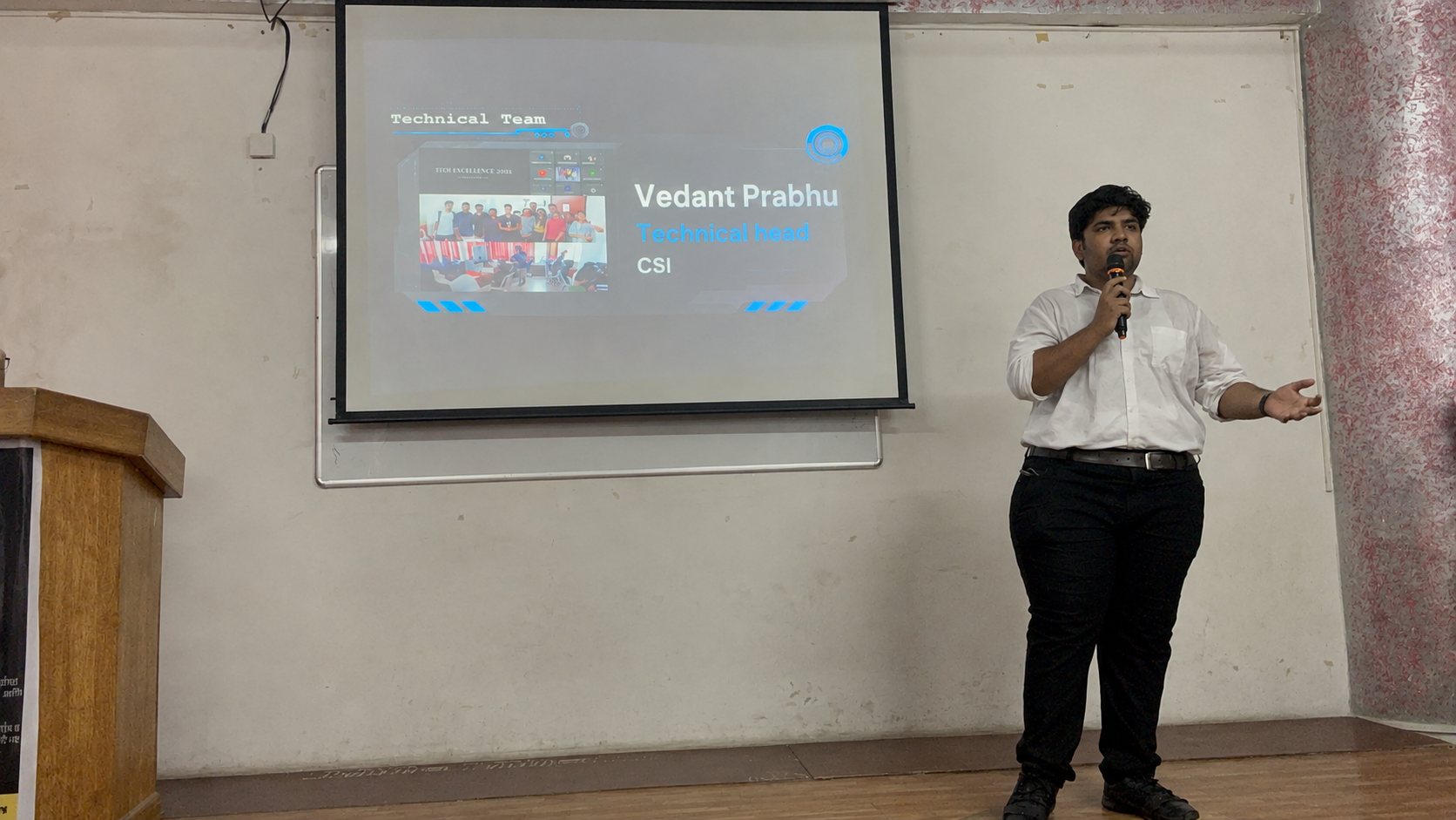 Vedant speaking as CSI Technical Head